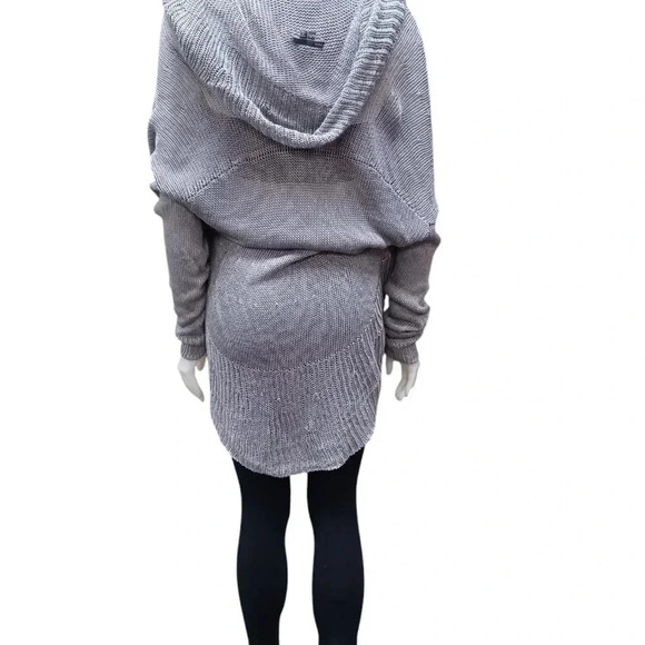 Vince Knit Hooded Open Gray L/S Cardi Size Large - Picture 3 of 7